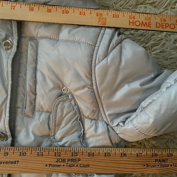 London Fog Girls Hooded Puffer Winter Jacket M( 10/12) light gray - Picture 13 of 16